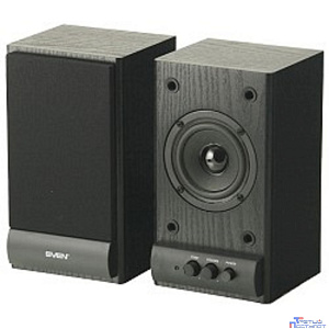 SVEN SPS-607, черный {2.0, Активные, 2х3 Вт (RMS), 80-18000 Гц, дерево}