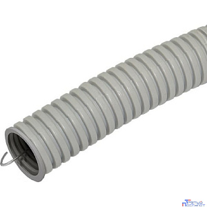 ЭРА Б0036838 Труба гофрированная ПВХ GOFR-16-100-PVC-building  (серый) Строительная d 16мм с зонд. легкая 100м