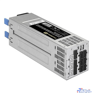 Exegate EX292323RUS Серверный БП с резервированием 2U Redundant 2x1000W ExeGate Industrial-RTS1000 (APFC, КПД 94% (80 PLUS Platinum), 4 cm fan, 24pin, 2x(4+4)pin, 2PCIe, 2SATA, 6IDE, Cable Management)