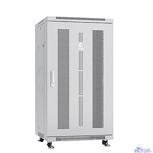 Cabeus ND-05C-22U60/60 Шкаф монтажный телекоммуникационный 19" напольный, 22U, 600x600x1166mm (ШхГхВ) передняя и задняя перфорированные двери, ручка с замком, цвет серый (RAL 7035)
