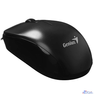 Мышь проводная Genius DX-110, USB, оптическая, разрешение 1000 DPI, 3 кнопки, кабель 1.5m, для правой/левой руки. Цвет: черный (31010009400)
