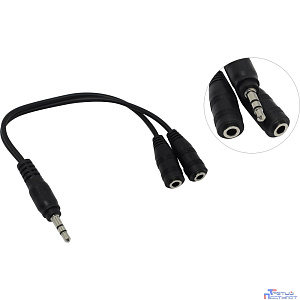 Exegate EX284946RUS Кабель-разветвитель аудио ExeGate EX-CCA-415-0.3 (3.5mm Jack M/2x3.5mm Jack F, 0,3м)