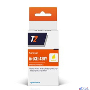 T2 CLI-426Y Картридж (IC-C(C)LI-426-Y) для  Canon Pixma iP4840/iP4940/MG5140/MG5240 желтый с чипом
