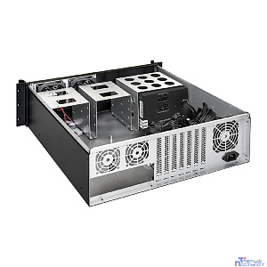 Exegate EX300022RUS Серверный корпус ExeGate Pro 3U450-08 <RM 19", высота 3U, глубина 450, БП 1100PAS, USB>