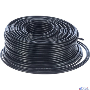 Rexant (01-2222) Кабель коаксиальный RG-6U, 75Ом, Cu/Al/Cu, 64%, 100м, OUTDOOR, черный