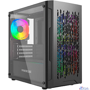 Powercase Mistral Micro D3B ARGB, Tempered Glass, 2x 140mm ARGB PWM+1x 120mm ARGB PWM, чёрный, mATX  (CMMDB-A3)