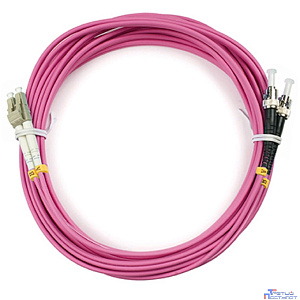 Cabeus FOP-50-OM4-LC-ST-15m Шнур оптический duplex LC-ST 50/125 mm OM4 15м LSZH