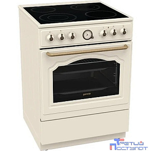 Плита Электрическая Gorenje GECS6B70CLI бежевый стеклокерамика (без крышки)