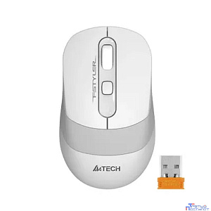 Мышь A4Tech Fstyler FG10S белый/серый оптическая (2000dpi) silent беспроводная USB для ноутбука (4bu