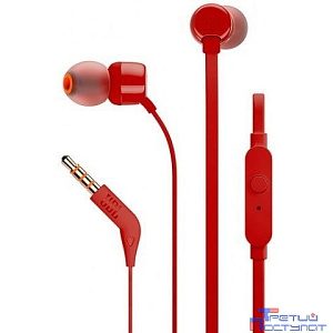 JBL TUNE110 Lifestyle 1.2м красный проводные (в ушной раковине)