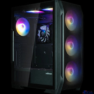 корпус ZALMAN N7 PLUS V2, ATX, BLACK, WINDOW, 1xCombo (3.5” or 2.5”), 1 x 3.5”, 3 x 2.5”, 2xUSB2.0, 1xUSB3.0, FRONT 3x120mm RGB, REAR 1x120mm RGB, TOP 2x120mm RGB, SIDE 1x120mm