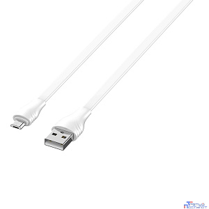 LDNIO LS552/ USB кабель Micro/ 2m/ 2.1A/ медь: 86 жил/ Плоский/ White