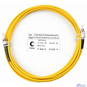 Cabeus FOP(s)-9-FC-ST-10m Шнур оптический simplex FC-ST 9/125 sm 10м LSZH