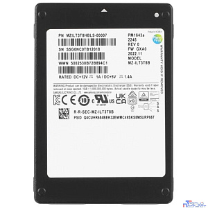 Samsung SSD 3840Gb PM1643a 2.5" SAS MZILT3T8HBLS-00007