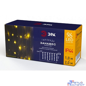 ЭРА Б0041908 ENOZ-2B Гирлянда LED Дождь/Занавес 1 м*2 м теплый свет, 24V, IP44