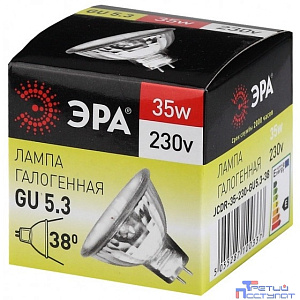 ЭРА C0027363 Лампа галогенная GU5.3-JCDR (MR16) -35W-230V-Cl [JCDR-35-230-GU5.3]