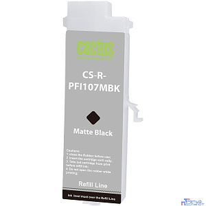 Картридж перезаправляемый струйный Cactus CS-R-PFI107MBK черный матовый для Canon imageProGRAF iPF670/680/685/770/780/785 без чипа