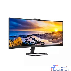 LCD PHILIPS 34" 34E1C5600HE/00 черный {VA curved 3440x1440 100Hz 1ms 178/178 300cd 2xHDMI DisplayPort 4xUSB USB-C webcam 2x5W}