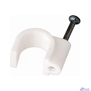 Rexant (07-4006) Крепеж кабеля круглый 6мм, белый (50 шт/уп)