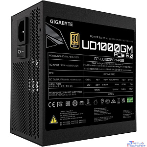 Блок питания Gigabyte ATX 1000W GP-UD1000GM 80+ gold (24+4+4pin) APFC 120mm fan 8xSATA Cab Manag RTL