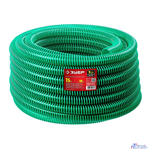 Шланг Зубр 40325-38-15 1 1/2" 15м напорно-всасывающий зеленый