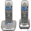Panasonic KX-TG2512RUN (платиновый/золотой) {Доп трубка в комплекте,АОН, Caller ID,спикерфон на трубке,полифония}