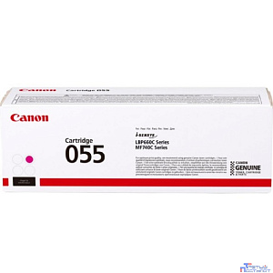 Canon 055 M Тонер-картридж для Canon LBP66x/MF74x, (2100 стр.), пурпурный