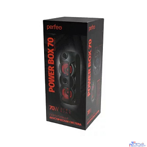Perfeo портативная акустическая система ”Power Box 70” EQ,USB, microSD, AUX, FM, MIC, TWS черная