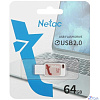 Netac USB Drive 64GB UA31 <NT03UA31N-064G-20PK>, USB2.0, розовая