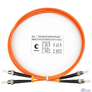 Cabeus FOP-62-ST-ST-1,5m Шнур оптический duplex ST-ST 62,5/125 mm 1,5м LSZH