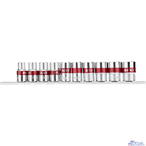 Rexant (12-8306) Набор торцевых головок 1/2, шестигранные, CrV, 10 шт., 10-22мм