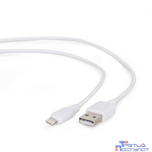 Filum Кабель USB 2.0, 1 м., белый, 2 А, разъемы: USB A male - Lightning male, пакет. [FL-C-U2-AM-LM-1M-W] (894187)