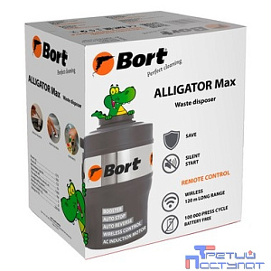 Bort Измельчитель пищевых отходов Alligator Max {Мощность 560 Вт; Объем камеры 1600 мл ;Размер 365х210 мм;9,6 (9,6) кг; 35 x 26,5 x 41;  гарантия 2 г} [93410778]