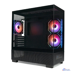 XASTRA Q500M 3ARGB-C10 Black mATX/Aquarium/Screewless/ 3x120mm ARGB PWM FM fans/Argb+PWM HUB 10port/ Q500M-3FM12A-C10