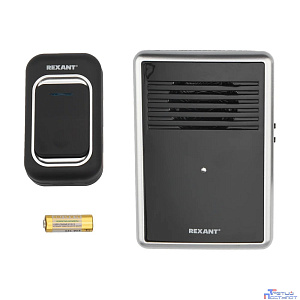 REXANT 73-0015 Звонок беспроводной c цифровым кодированием, влагозащищенной кнопкой IP44 и регулировкой громкости RX-30