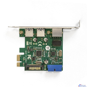 Exegate EX290278RUS Контроллер ExeGate EXE-362 PCI-E 2.0, 2*USB3.0 ext + 1*USB3.0 int + LAN UTP 1000Mbps, разъем доп.питания (OEM)