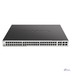 D-Link DGS-1210-52MP/F4A PROJ Настраиваемый L2 коммутатор с 48 портами 10/100/1000Base-T и 4 комбо-портами 100/1000Base-T/SFP (48 портов PoE 802.3af/at, PoE-бюджет 370 Вт)