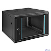 Exegate EX298606RUS Шкаф телекоммуникационный 19" настенный 6U ExeGate EC-WM-6U.600.G.BLACK (19”, 6U, 600x600x370mm (ШхГхВ), передняя дверь закаленное стекло, съемные боковые панели, пыле- и влагозащи