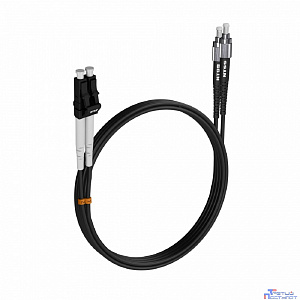 Шнур оптический NTSS dpc LC/UPC-FC/UPC 9/125 3.0мм 5м черный LSZH (патч-корд)