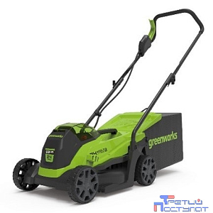 Greenworks GD24LM33 Газонокосилка аккумуляторная , 24V, 33 см, бесщеточная, без АКБ и ЗУ [2516107]