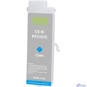 Картридж перезаправляемый струйный Cactus CS-R-PFI107C голубой для Canon imageProGRAF iPF670/680/685/770/780/785 без чипа