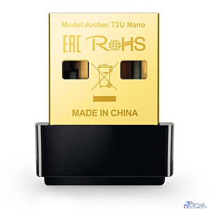 TP-Link Archer T2U Nano Сверхкомпактный двухдиапазонный USB-адаптер с поддержкой Wi-Fi AC600