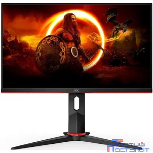 LCD AOC 23.8" Q24G2A Value Line черный/красный {IPS 2560x1440 165Hz 1ms 8bit(6bit+FRC) 350cd 2xHDMI2.0 DisplayPort 2x2W Pivot}