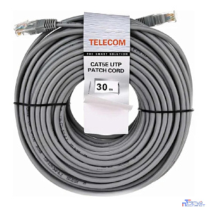 Telecom Патч-корд UTP кат.5е 30м серый [NA102--30M]