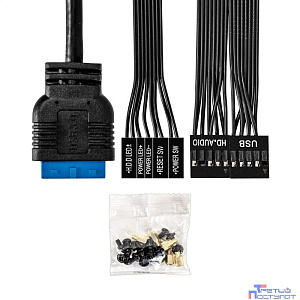 Exegate EX299247RUS Корпус Minitower ExeGate BAA-308U2-UNS500 (mATX, БП UNS500 с вент. 12см, 1*USB+2*USB3.0, HD Audio, черный)