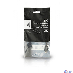 Cablexpert Переходник miniDisplayPort -> HDMI,4K, 20M/19F, кабель 15см, черный (A-mDPM-HDMIF4K-01)