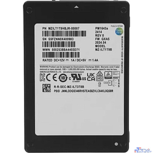 Samsung SSD 1920Gb PM1643a 2.5" SAS MZILT1T9HBJR-00007