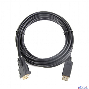 Bion Кабель DisplayPort - DVI, 20M/24+1M, однонаправленный, позолоченные контакты, 1.8 м, черный [BXP-CC-DPM-DVIM-018]