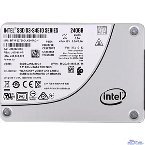 Intel SSD 240Gb S4510 серия SSDSC2KB240G8(01) {SATA3.0, 3D2, TLC, 2.5"}