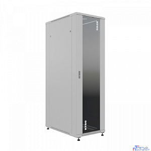 NTSS Шкаф напольный универсальный серверный NTSS R 42U 600х1000мм, 4 профиля 19, двери стекло и сплошная металл, боковые стенки съемные, регулируемые опоры, разобранный, серый RAL 7035 NTSS-R42U60100G